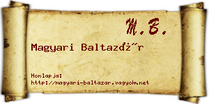 Magyari Baltazár névjegykártya